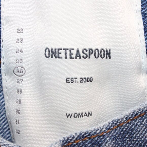 One Teaspoon Jeans Women's Size 26 Awesome Baggies Mid Rise Distressed Boyfriend - Picture 2 of 4